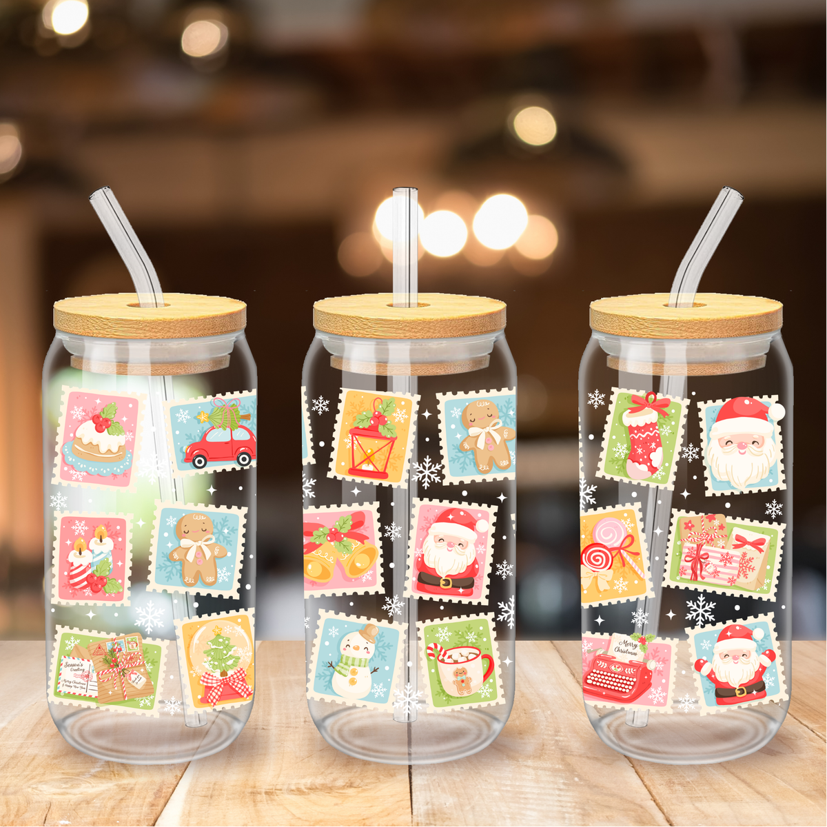Gobelet Noël Timbres – Petits Timbres Festifs