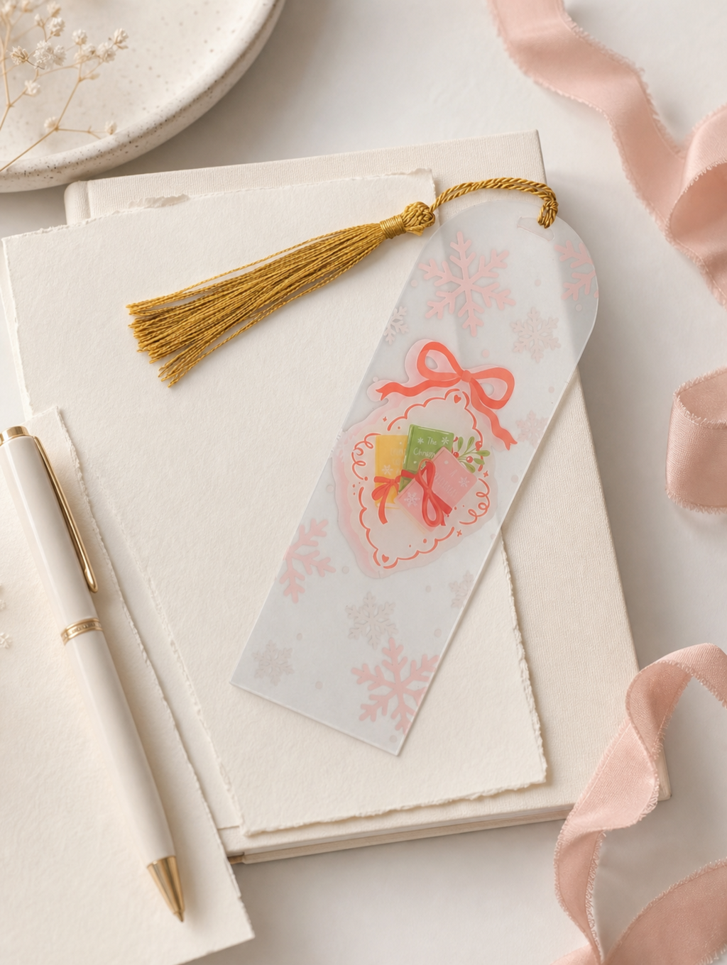 Marque-page Noël Flocons – Livres en Cadeau