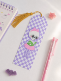 Marque-page Halloween Violet – Squelette Lectrice