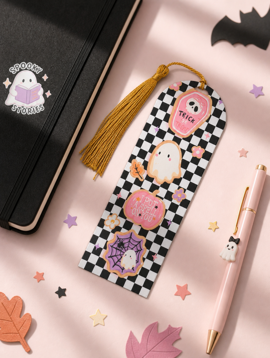 Marque-page Halloween Damier – Trick or Treat