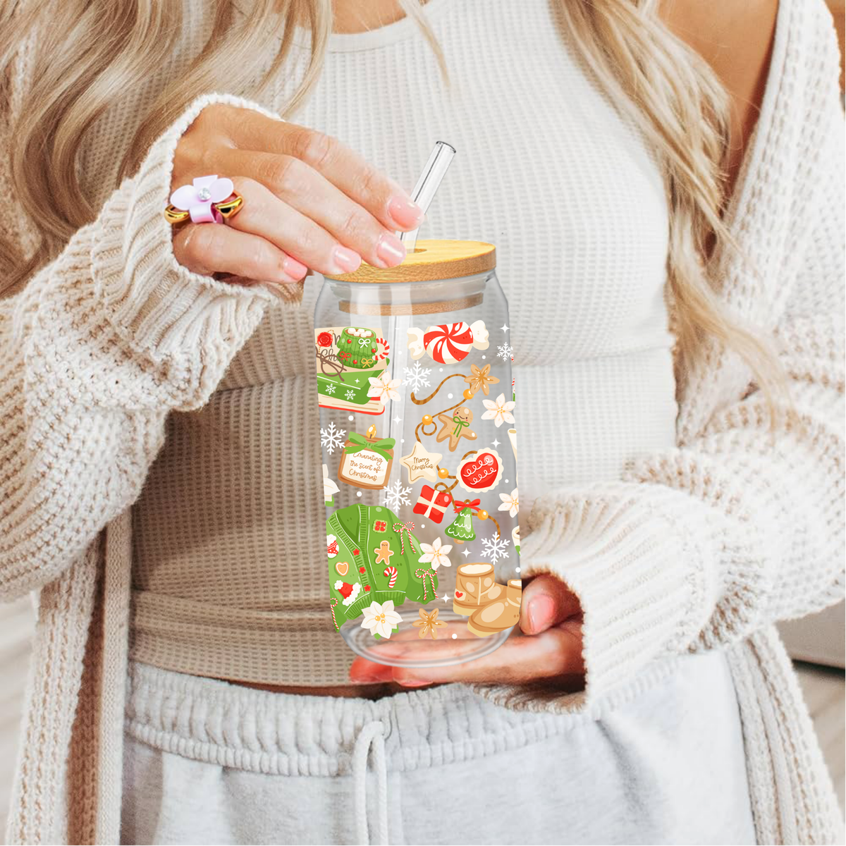 Gobelet Noël Cosy – Chocolat Chaud & Pull en Maille