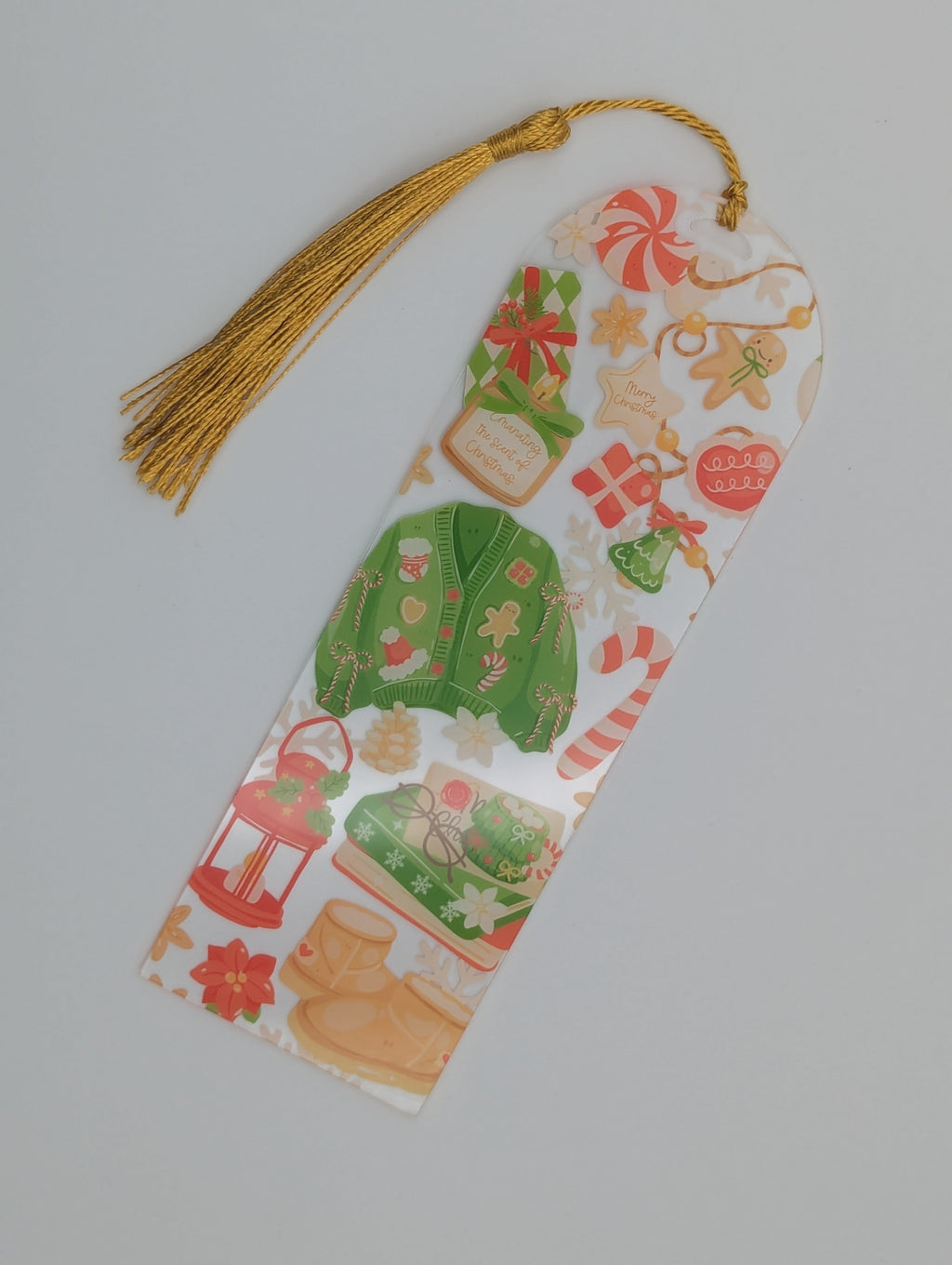 Marque-page Noël Cosy – Pull & Chocolat Chaud