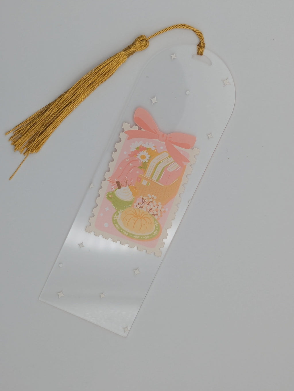 Marque-page Automne Rose – Bouquet & Lecture