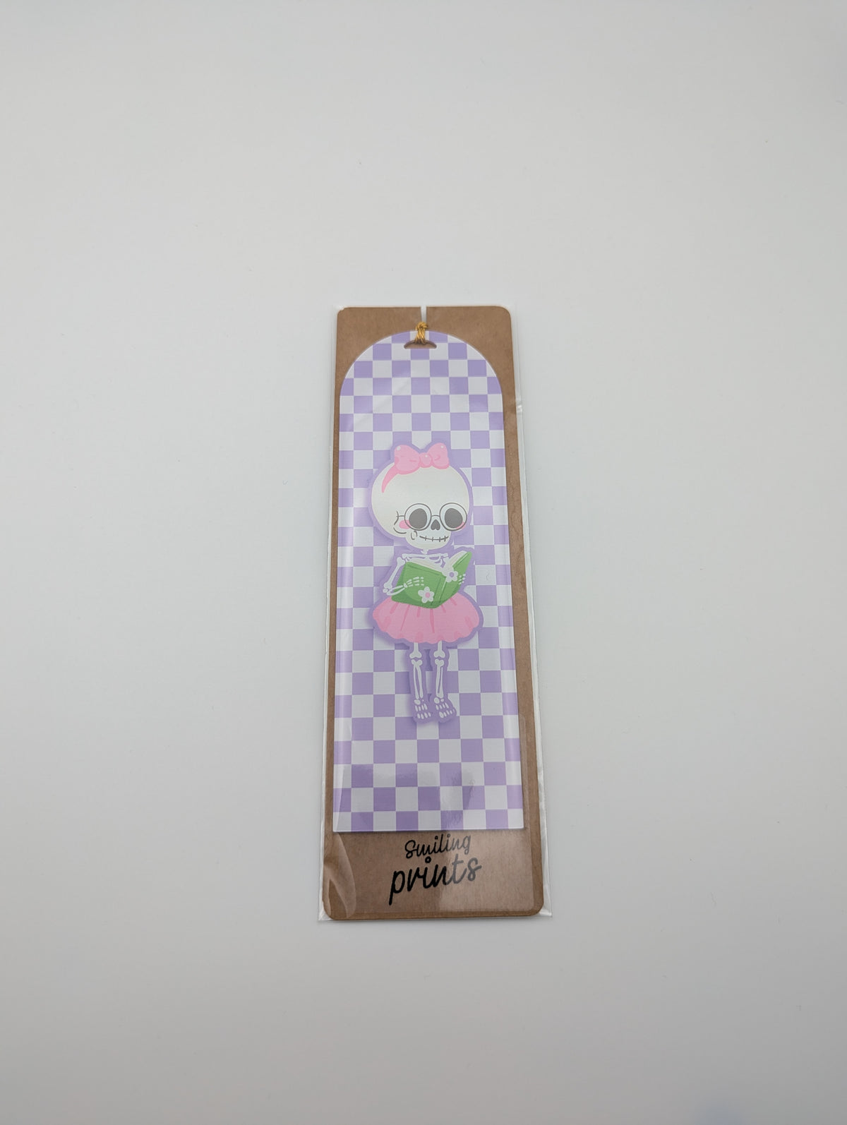 Marque-page Halloween Violet – Squelette Lectrice