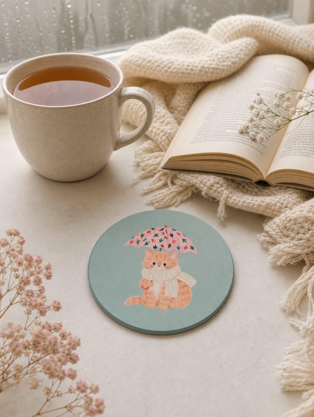 Lot de 4 Sous-verres Automne – Compagnons & Récolte