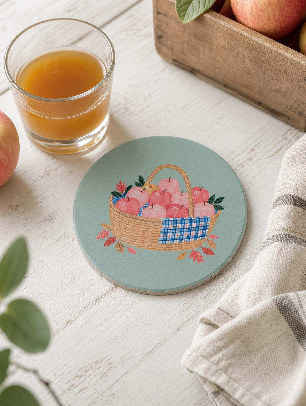 Lot de 4 Sous-verres Automne – Compagnons & Récolte