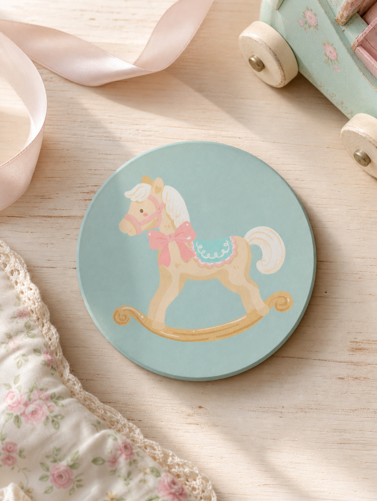 Lot de 4 Sous-verres Noël Pastel – Casse-Noisette & Compagnie