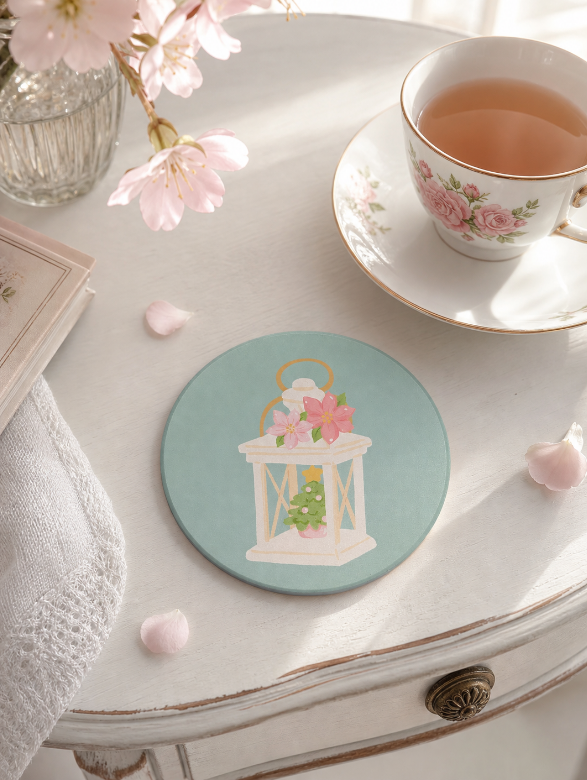 Lot de 4 Sous-verres Noël Pastel – Casse-Noisette & Compagnie