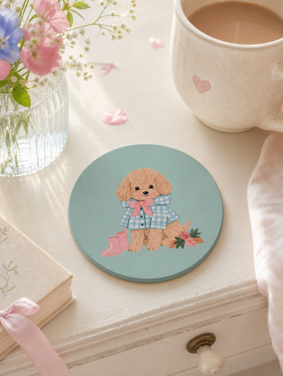 Lot de 4 Sous-verres Automne – Compagnons & Récolte