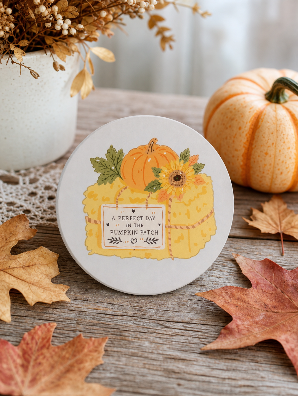 Lot de 4 Sous-verres Automne Cosy – Citations & Douceur